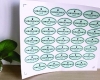 Decal nhựa trắng sữa hình oval 