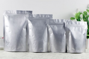 Túi Zipper 2 Mặt Bạc 