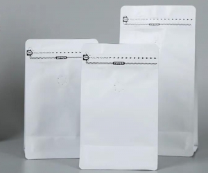 Túi zipper 8 cạnh giấy trắng 