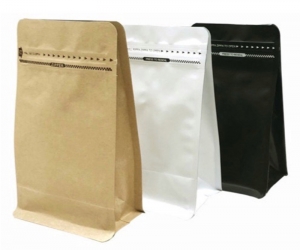 Túi Zipper Giấy Kraft 8 Cạnh Cửa Sổ Thường 